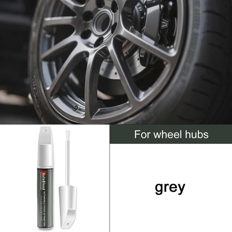 Car Wheel Repair Pen for Scratch Removal & Paint Touch-Up - Matte Black Silver Glossy Black