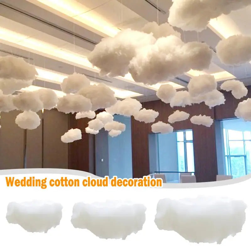 Wedding Cloud Decoration Set Artificial Cotton Cloud Hanging Props for Events