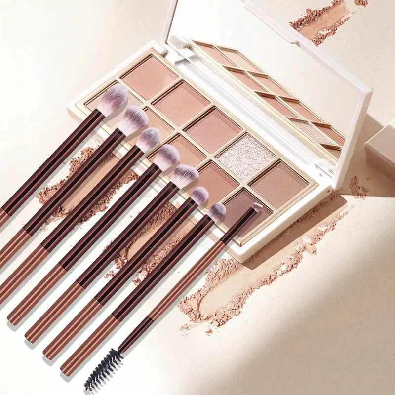17-Piece Professional Makeup Brush Set with Aluminum Handles - Soft Wool Fiber Brushes for Face & Eyes