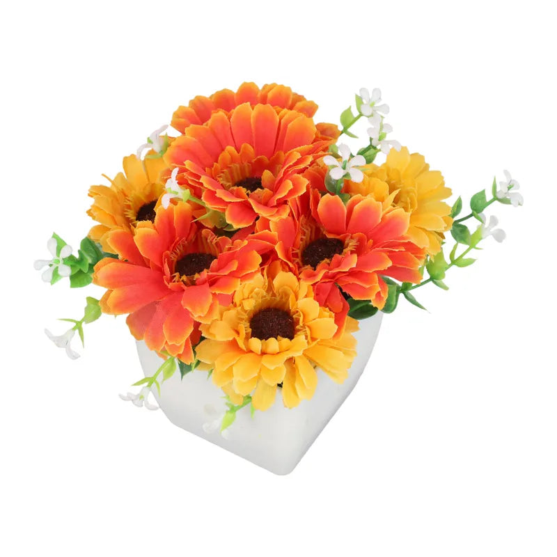 Artificial Potted Plant Garden Decor | Fake Flowers for Home & Office