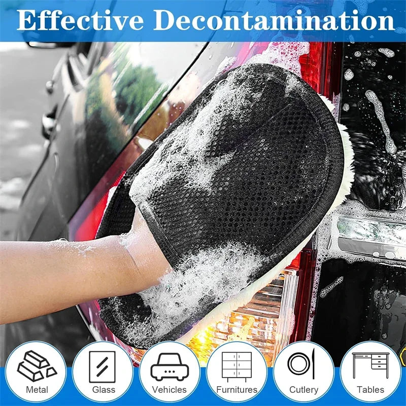 Car Cleaning Sponge Glove 1/10Pcs Microfiber Wash Mitts for Automotive & Home