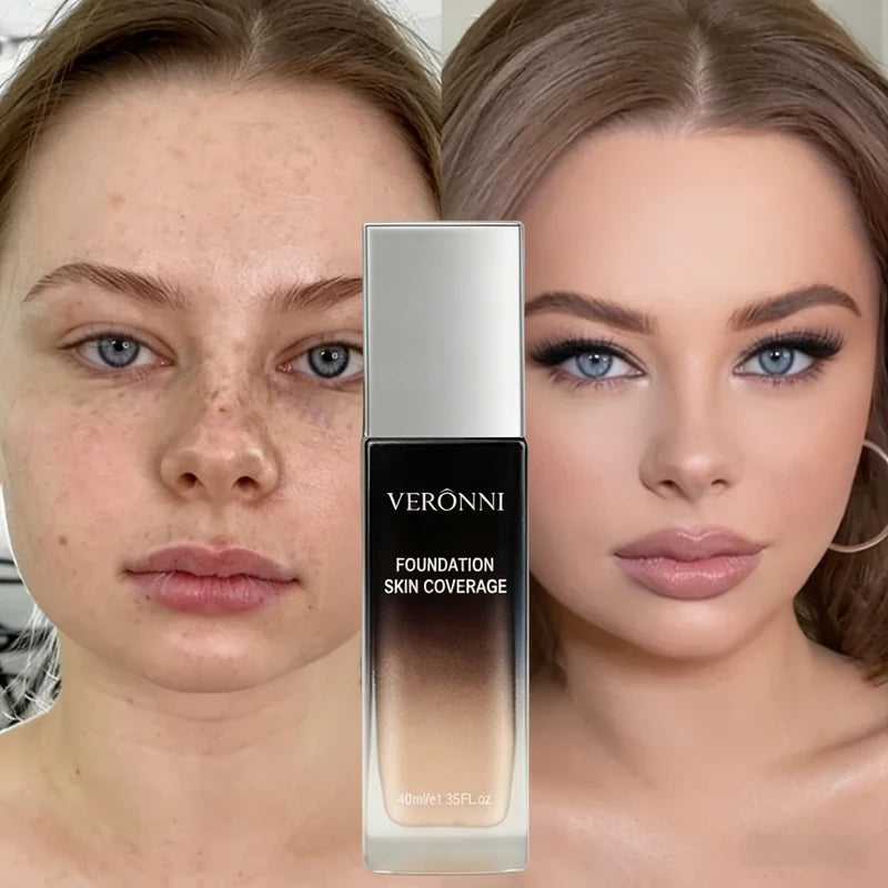 Liquid Foundation Concealer Face Makeup Waterproof Oil-Control Long Lasting 40ml