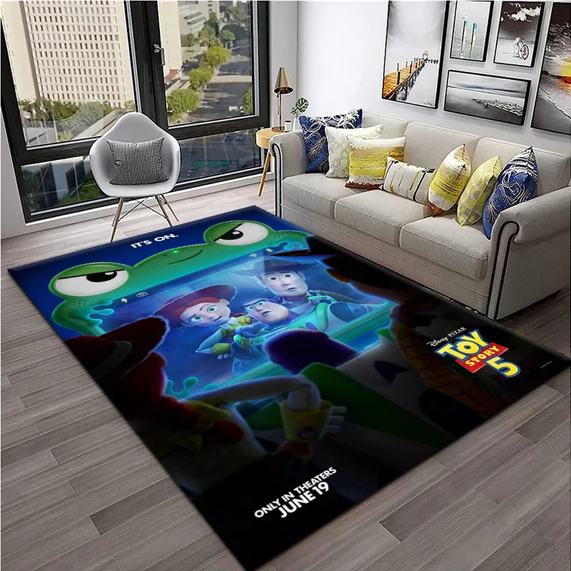 Kids Cartoon Carpet Rug for Bedroom and Living Room Non-Slip Floor Mat
