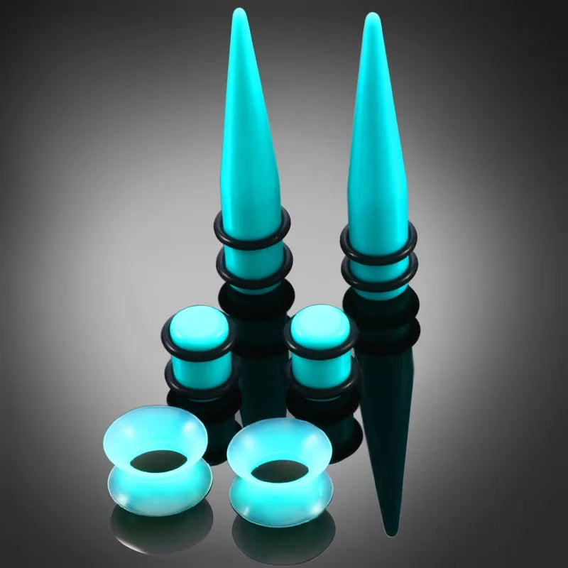 50pcs Acrylic Ear Piercing & Stretching Kit Tapers Body Jewelry Set