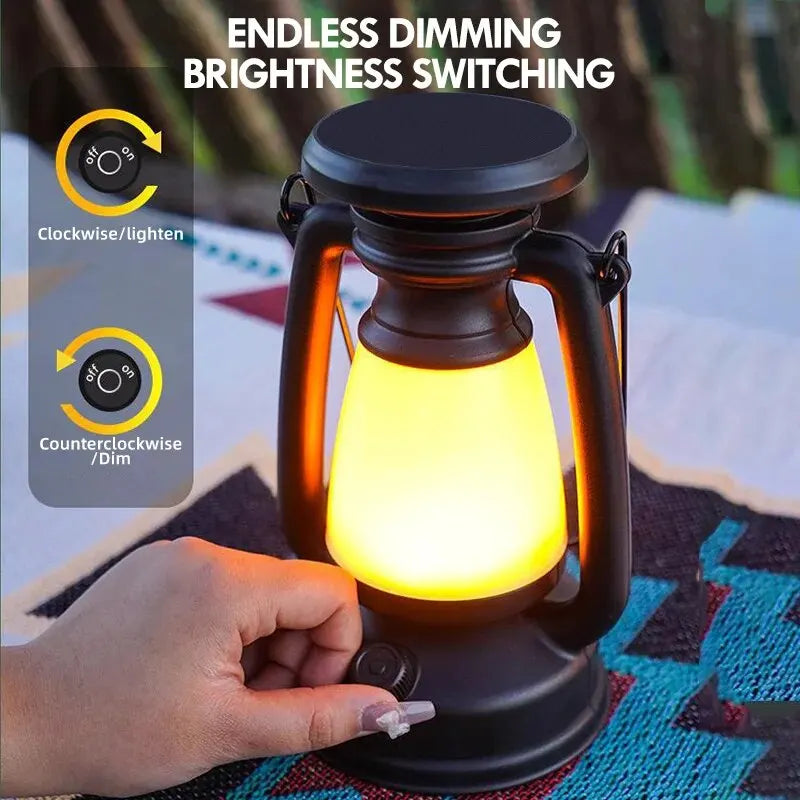 Horse LED Table Lamp - Retro Charging Decor for Home & Outdoor Use