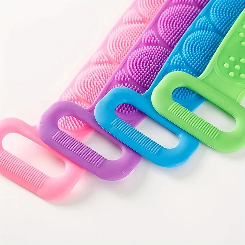 Silicone Bath Exfoliating Scrubber Brush for Shower & Body Cleaning