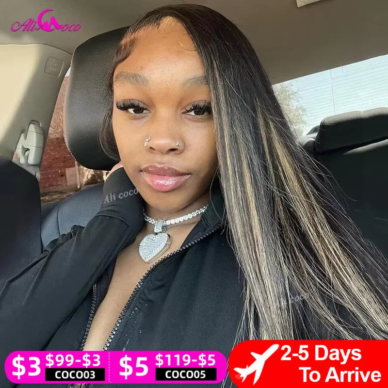 Highlight Human Hair Wig 13x6 Lace Front Pre Plucked 20-22 Inch Options