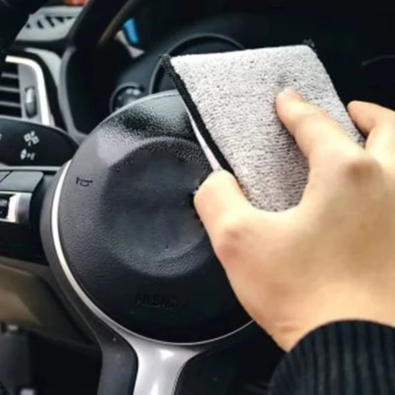 Microfiber Car Scrubbing Sponge for Interior & Exterior Cleaning - 12.5x7.5cm