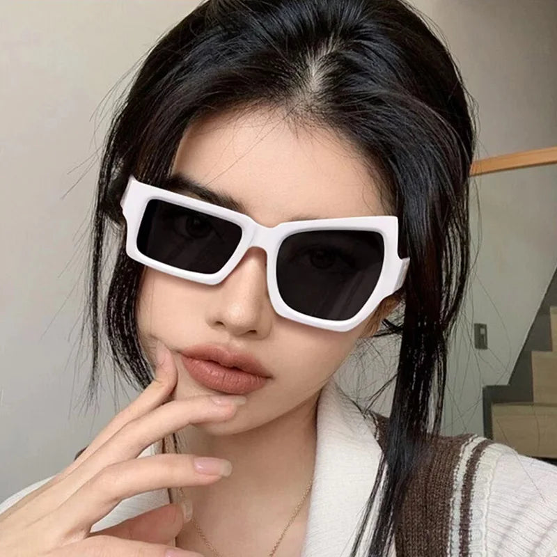 Unisex Polygon Vintage Sunglasses for Women and Men Square Sun Glasses Shades