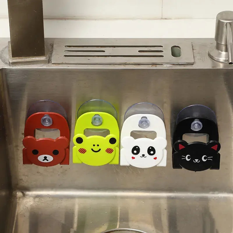 Kitchen Sponge Organizer Rack Cartoon Sponge Holder Kitchen Storage Accessory