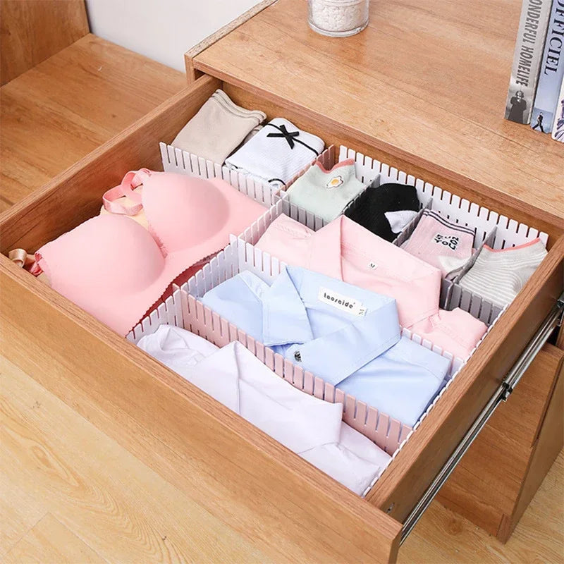 Adjustable Drawer Dividers Set - 4PCS Home Organization Storage Inserts
