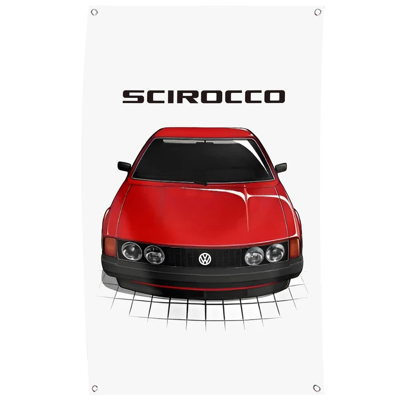 Car Wheel Flag Banner Polyester Car Decor Bunting Auto Enthusiast Room Decor