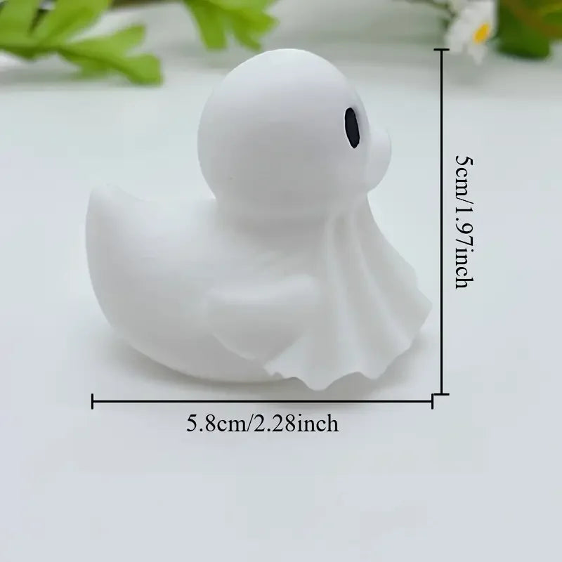 Halloween Ghost Duck Decor Set - Horror Wizard Desktop & Car Figurines