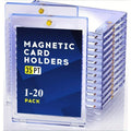 Magnetic Card Holder for Trading Cards - Hard Plastic U-V Protectors, 6-20 Cells