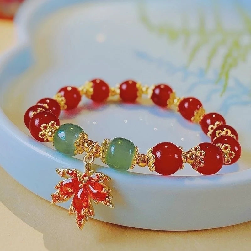 Natural Jade Beads Bracelet for Women - Gemstone Charm Jewelry Gift