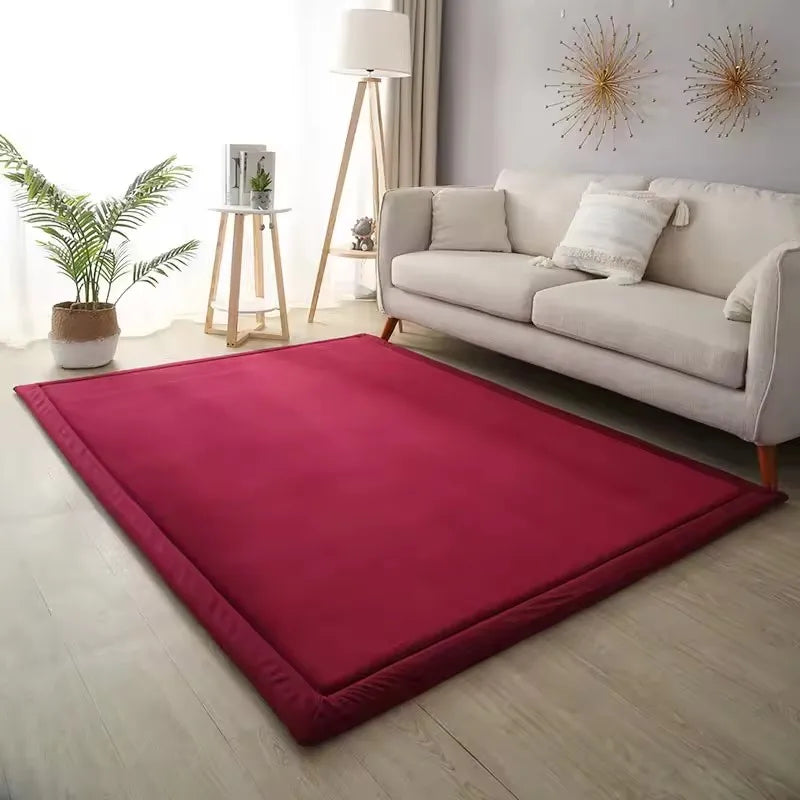 Soft Rectangular Carpet for Living Room and Nursery Play Area – Anti-Fall Baby Crawling Mat