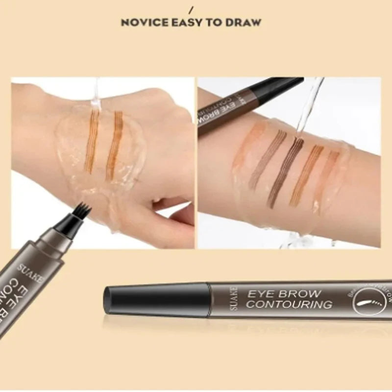 Waterproof Microblade Eyebrow Pencil - Long Lasting Liquid Makeup for Women