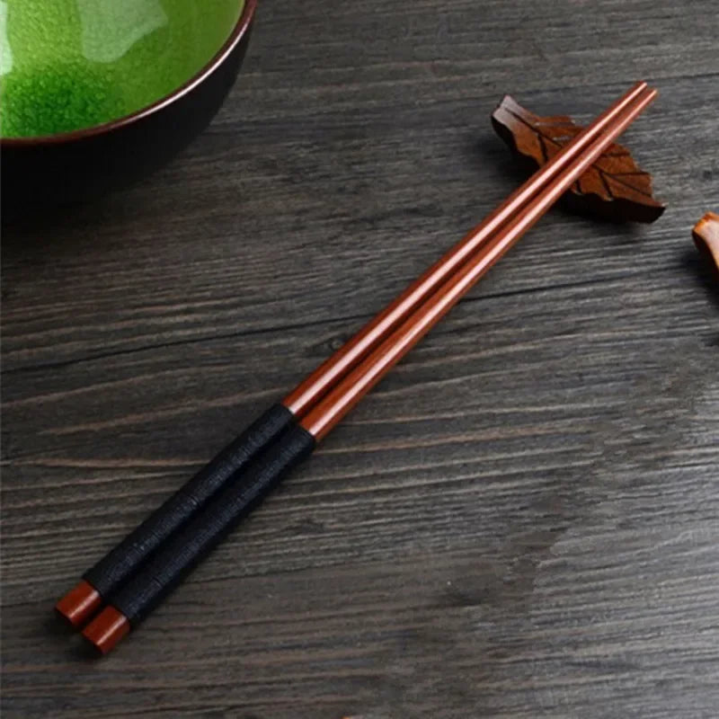 Handmade Japanese Natural Chestnut Wood Sushi Chopsticks Set - Gift Ready