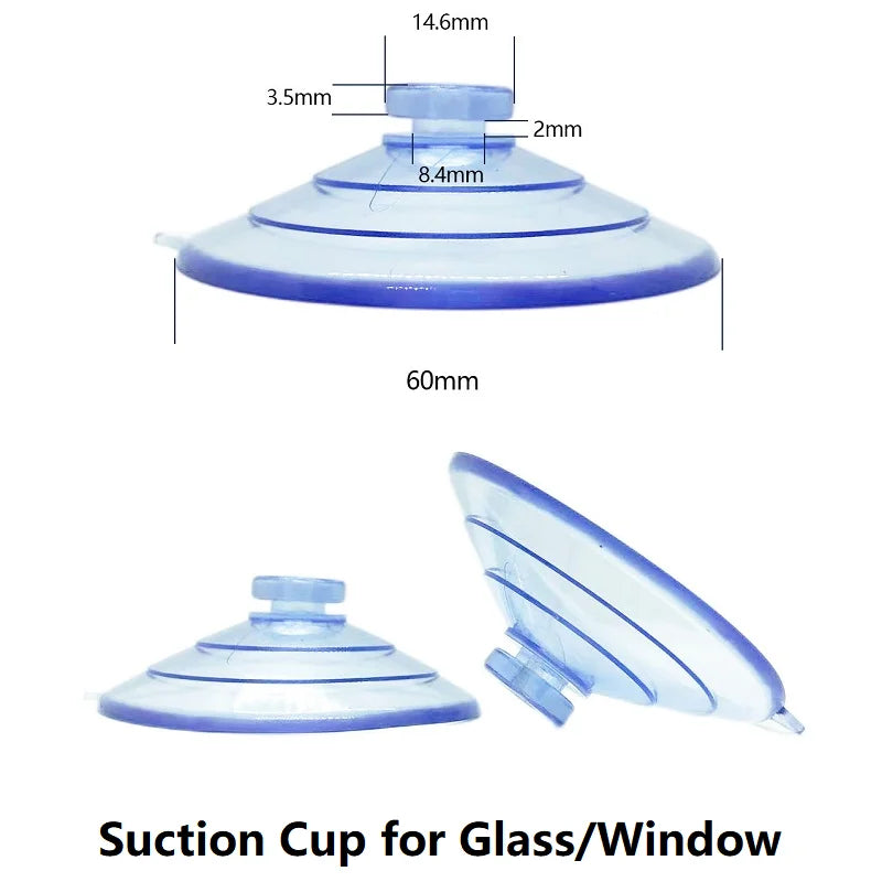 Large Vacuum Suction Cup PVC Sucker for Glass & Bathroom Use - Strong & Reusable