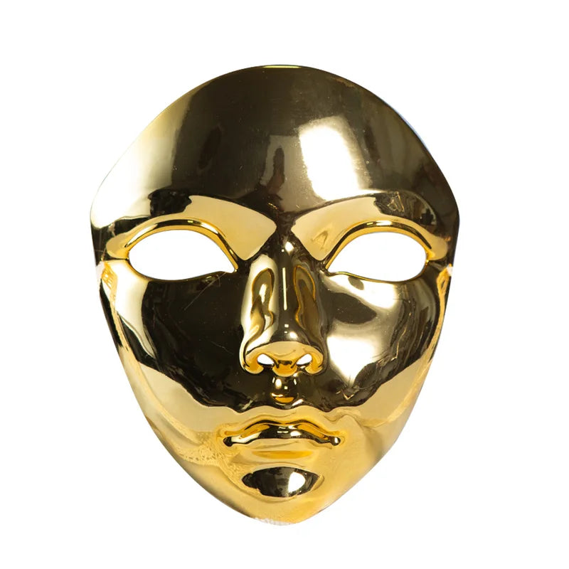 Full Face Metallic Masquerade Mask for Women & Men Halloween Cosplay Accessories