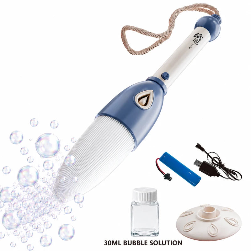 Rechargeable Bubble Pen Machine for Kids, Portable Bubble Maker Toy