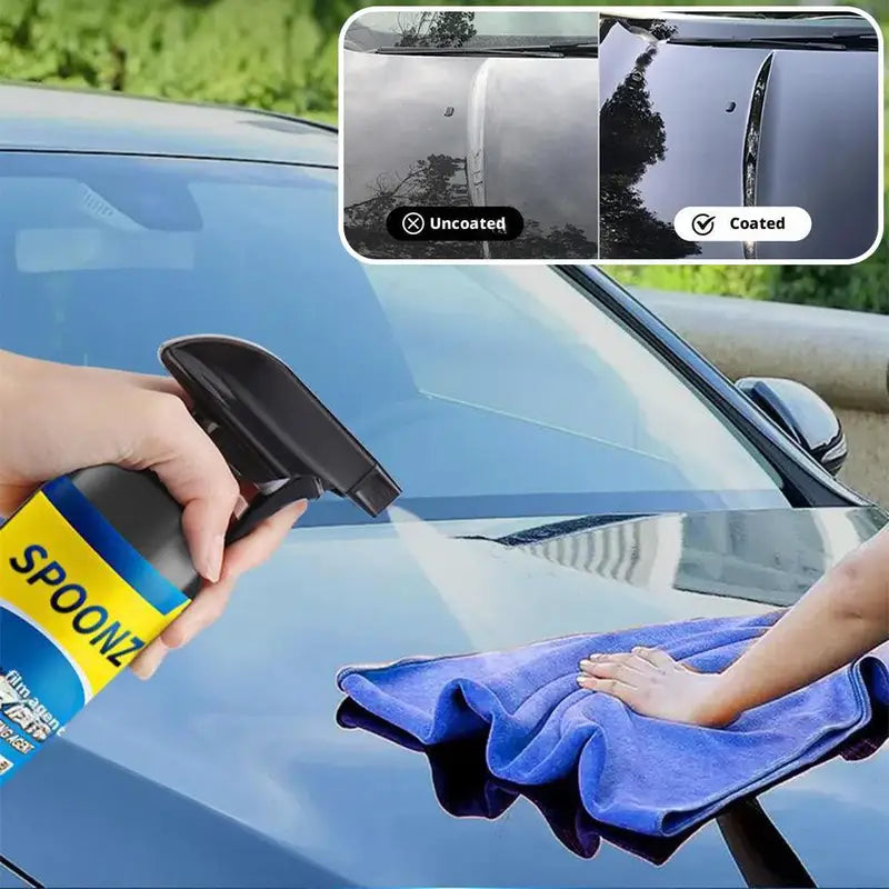 Nano Ceramic Car Coating Spray 500ml - Quick Protective Wax & Polish