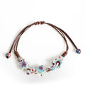Adjustable Ceramic Bracelet with Star Beads - Handmade Dainty Jewelry