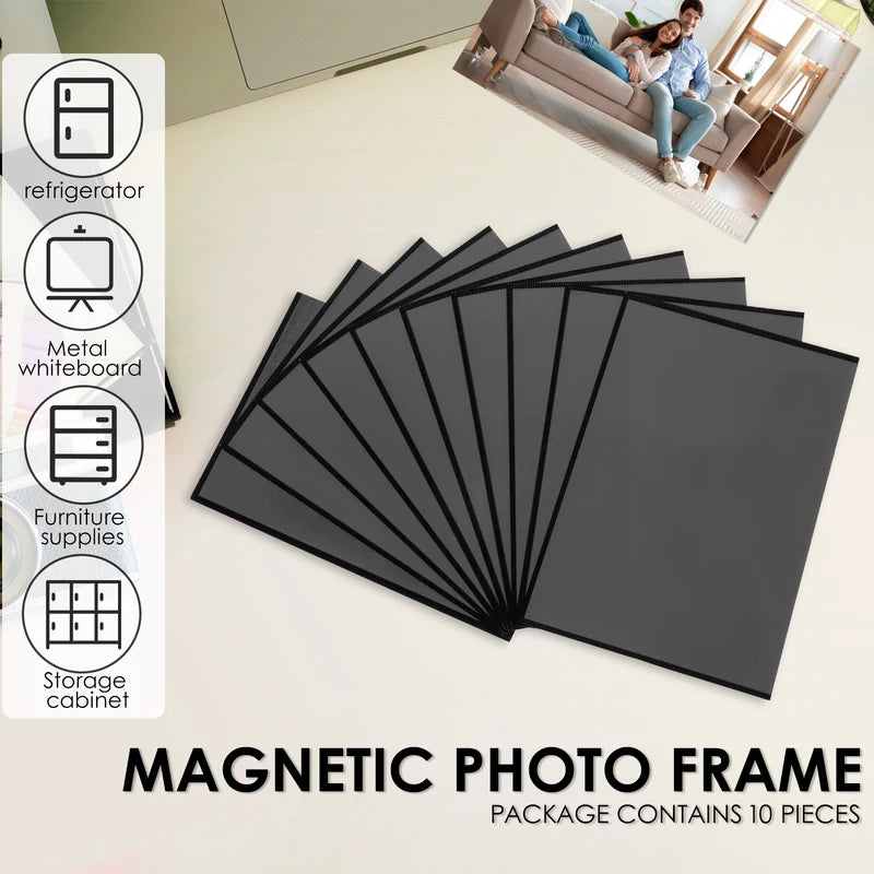 Magnetic Picture Frames Set for Photos on Refrigerator and Metal Surfaces - 6/10/20 Pcs