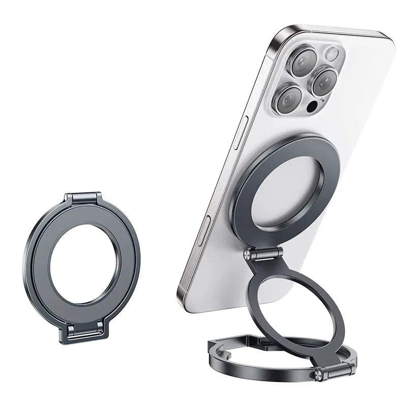 360° Rotation Magnetic Finger Ring Phone Holder Aluminum Alloy Foldable