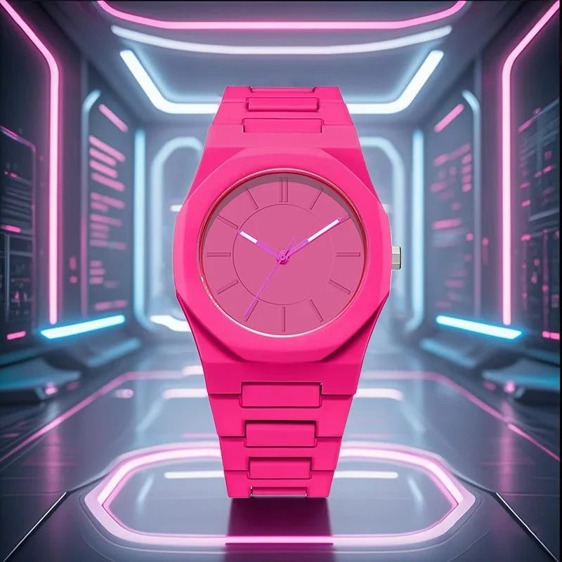 Men's Quartz Wristwatch with Plastic Strap - Business & Fashion Watch