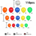 118Pcs Carnival Balloon Arch Set for Kids Parties and Celebrations