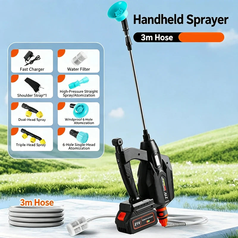 Wireless Rechargeable High-Pressure Electric Sprayer for Garden & Disinfection