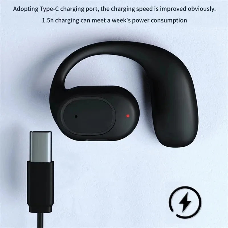 Bone Conduction Bluetooth Headset Open Ear Wireless Headphones with Microphone