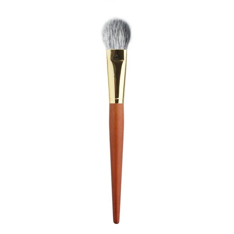 Highlighter & Blush Makeup Brush Set with Natural Goat Hair - Multiple Handle Colors