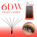 10Pcs Professional False Eyelash Extensions W-Shape 0.07mm Cluster Fans for Lash Art