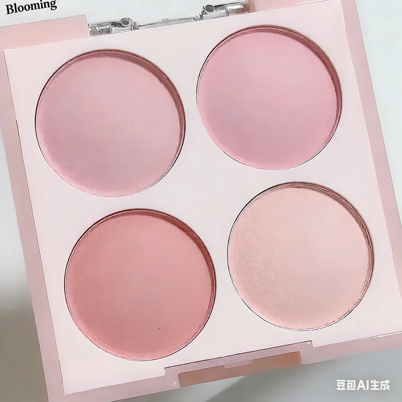 Matte Blush Powder Set - Brighten & Illuminate Face Makeup in 4 Colors