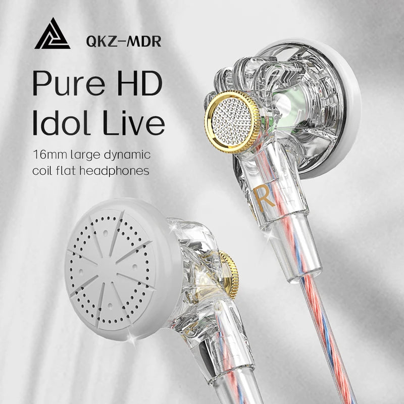 In-Ear Stereo Earphones with HD Microphone, 3.5mm Jack, Flat Headset