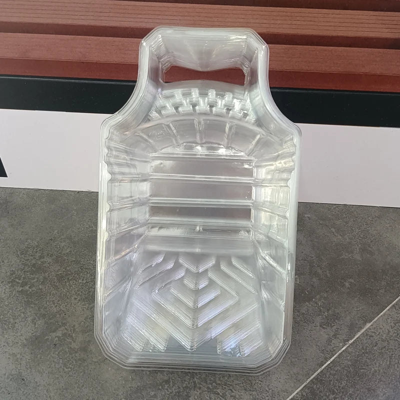 10-Pack Transparent Paint Buckets - Eco-Friendly No Residue Paint Application