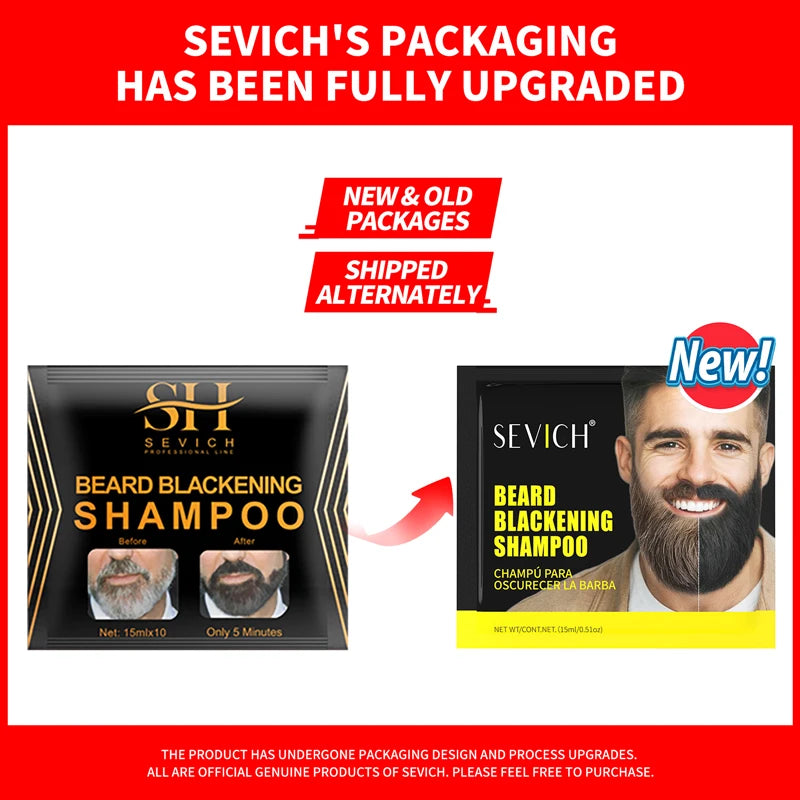 Black Beard Dye Cream - Natural, Fast Permanent Gray Hair Cover, Men’s Beard Coloring