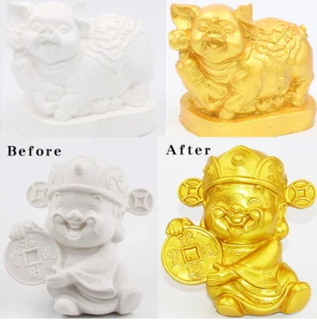 Waterproof Gold Metallic Acrylic Paint for Art & DIY Projects - 100/300ml