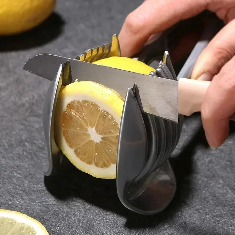 Kitchen Fruit Slicer for Citrus Tomatoes & Onion - Stainless Steel Handheld Tool