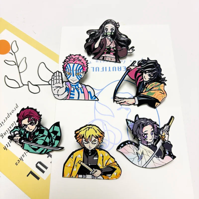 Anime Cartoon Badge Enamel Pins Metal Collar Brooches Jewelry Collection Fun Gift