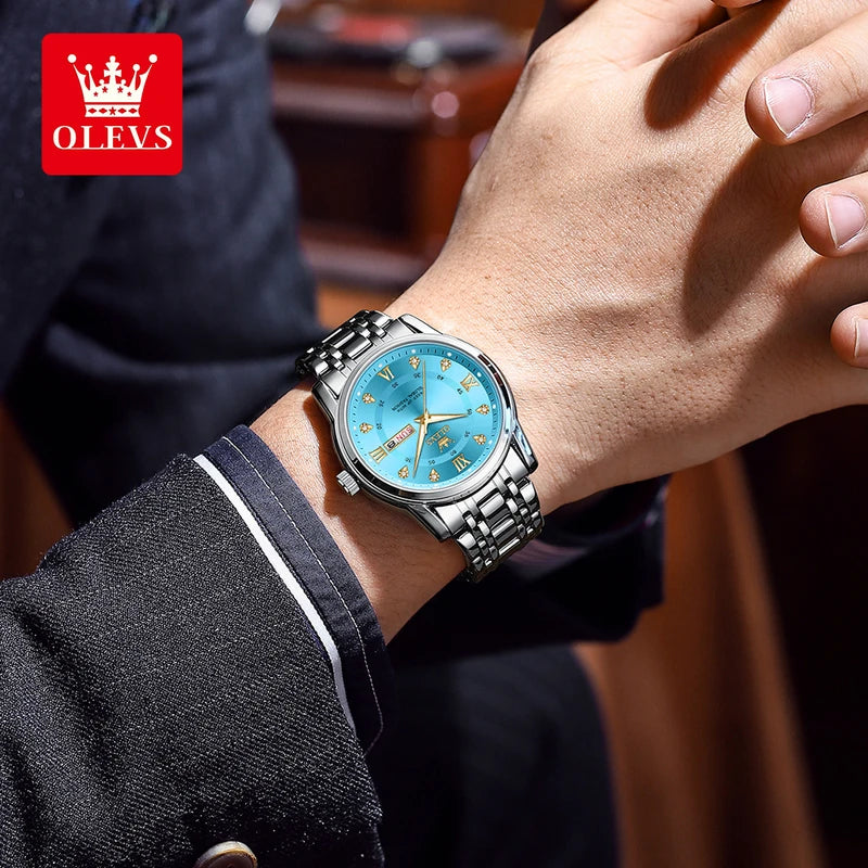 Men's Waterproof Stainless Steel Watch - Casual Original Wristwatch for Men