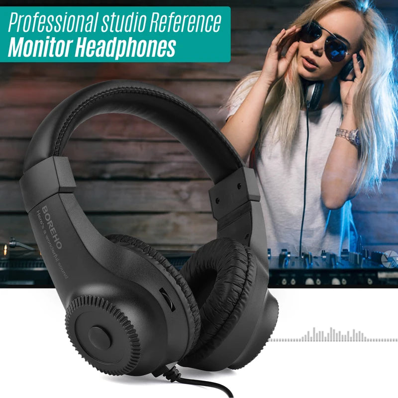 Over-Ear Wired Stereo Headphones with 50mm Drivers for Musical Instruments