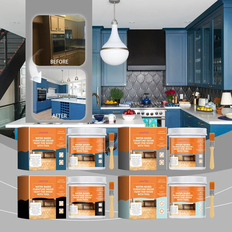 Water Based Wood Paint - High Coverage, Quick Dry, Eco Friendly Furniture Refurbish