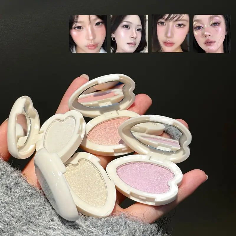 Multi-Use Face & Eye Highlighter Eyeshadow Glitter Palette - Portable
