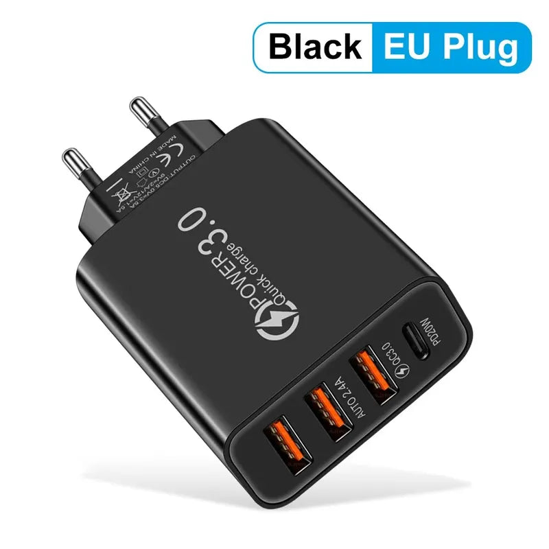 20W Multi-Port USB Power Adapter Charger for Mobile Phones and Tablets
