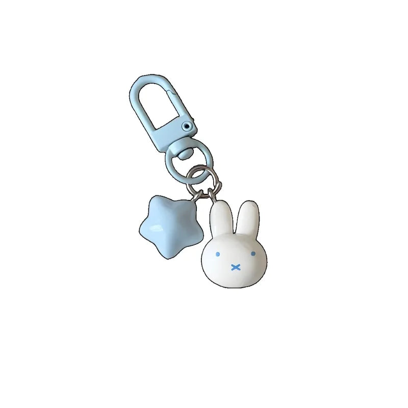 Kawaii Miffy Rabbit Keychain Cartoon Star Bag Charm for Gifts & Accessories