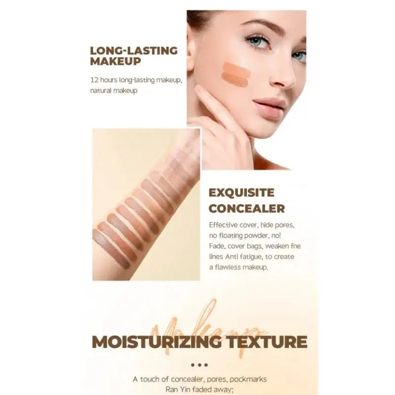 Full Coverage Waterproof Liquid Concealer for Flawless Makeup - Long Lasting & Natural Finish