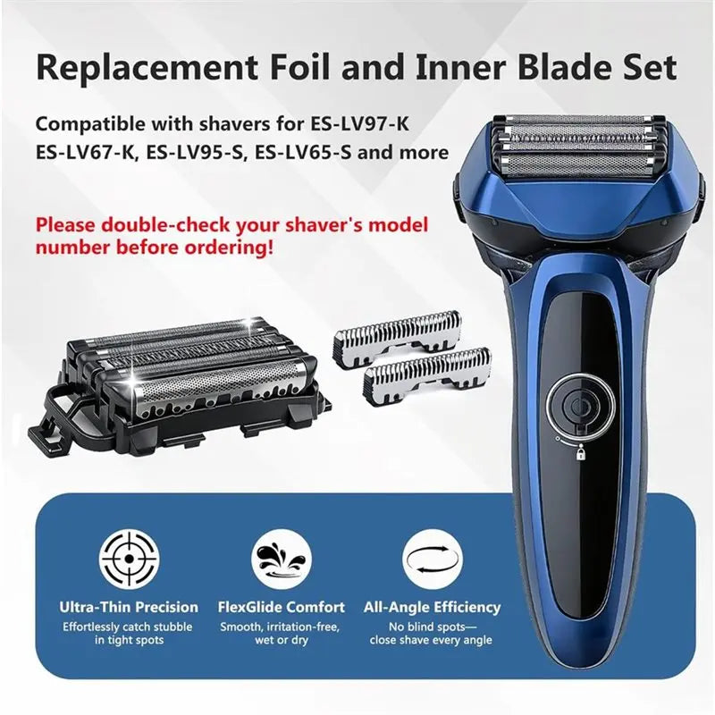 Replacement Foil and Inner Blade Set for Panasonic ARC5 5-Blade Shaver ES-LV97-K ES-LV67-K